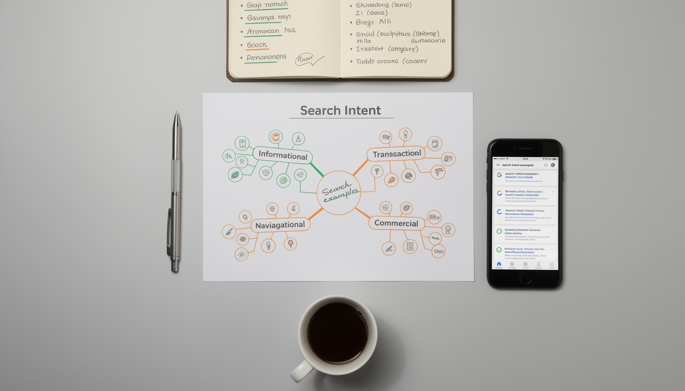 Diagrama explicando la intención de búsqueda del usuario